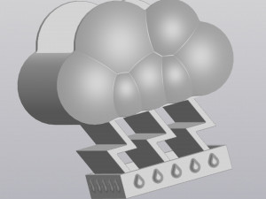 Thunder cloud planter 3D Print Model
