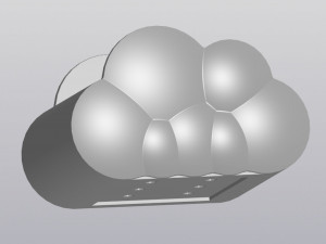 Thunder cloud planter 3D Print Model