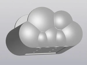 Thunder cloud planter 3D Print Model