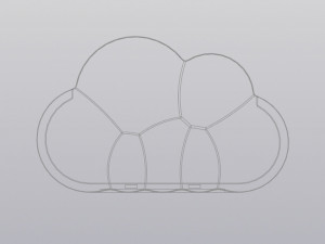 Thunder cloud planter 3D Print Model