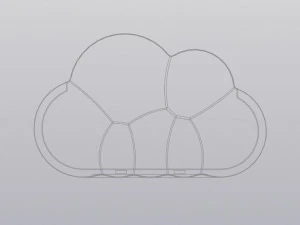 Thunder cloud planter 3D Print Model