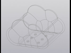 Thunder cloud planter 3D Print Model
