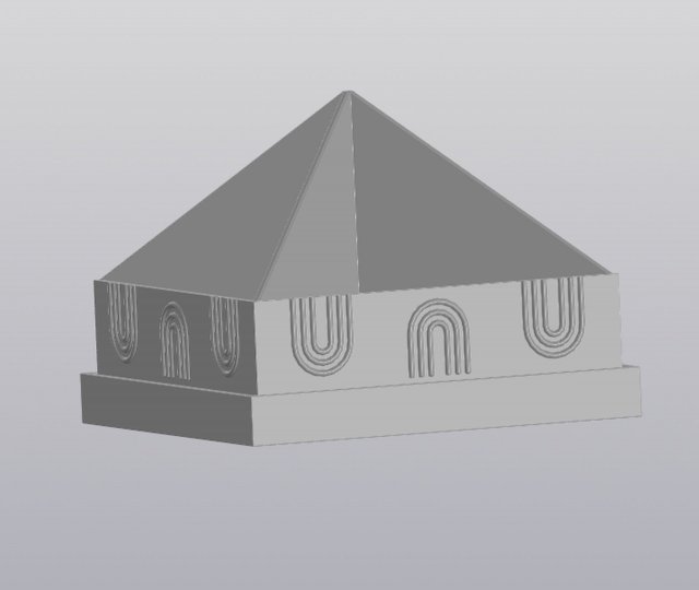4 planters pyramid 3D प्रिंट मॉडल .c4d .max .obj .3ds .fbx .stl .blend 