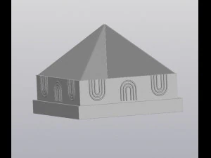 Piramida z 4 plantatorami Model do druku 3D