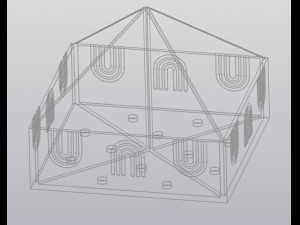 4 planters pyramid 3D प्रिंट मॉडल