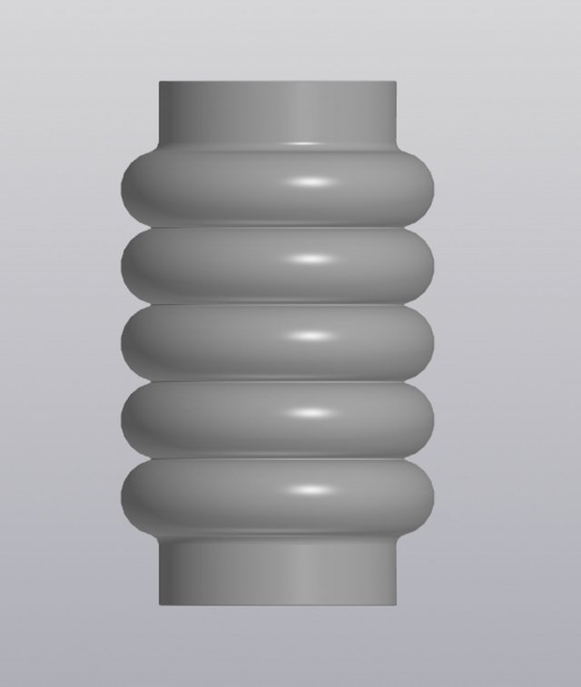 5 waves Vase 3D प्रिंट मॉडल .c4d .max .obj .3ds .fbx .stl .blend 