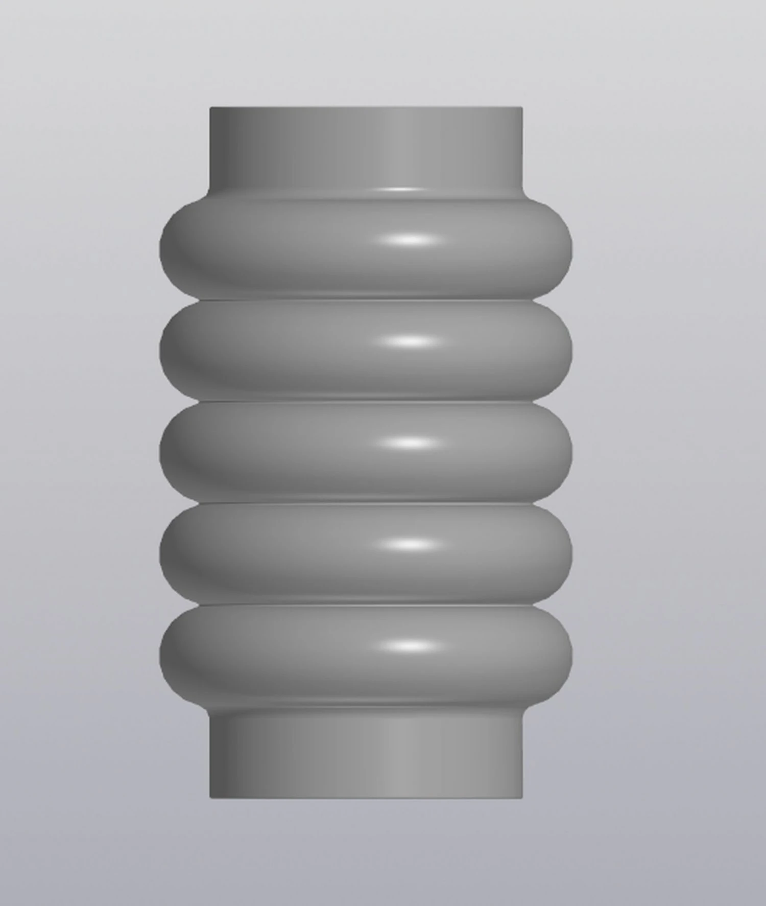 5 waves Vase 3D Print Model .c4d .max .obj .3ds .fbx .stl .blend 