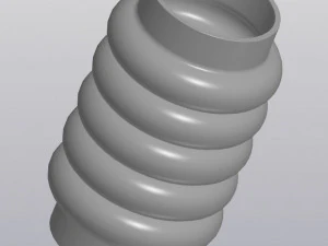 5 waves Vase 3D Print Model