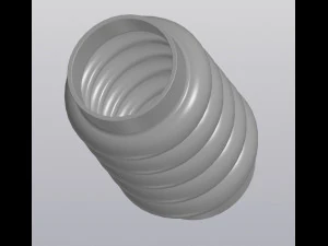 5 waves Vase 3D Print Model