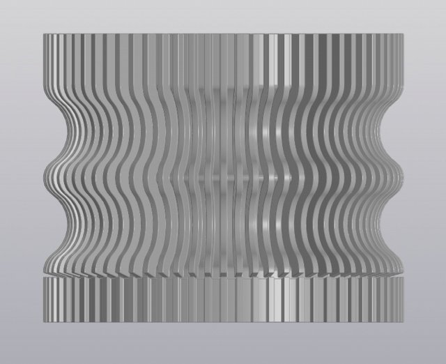 Striped planter 3Dプリントモデル .c4d .max .obj .3ds .fbx .stl .blend 