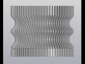 Penanam bergaris Model Cetak 3D