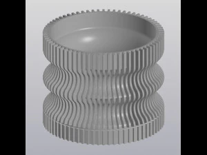 Striped planter 3D Print Model