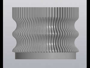 Striped planter 3Dプリントモデル