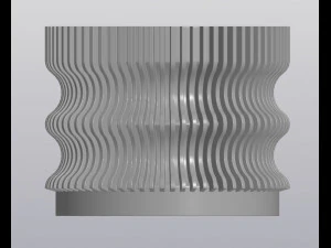 Striped planter 3D Print Model