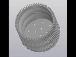Striped planter 3D Print Model