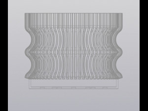Striped planter 3Dプリントモデル