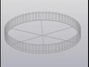 Striped planter 3D Print Model