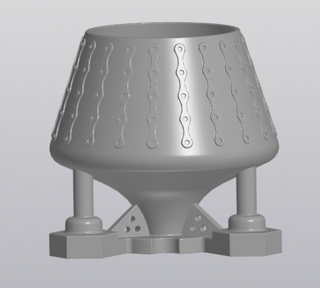 Planter Penholder Techno space Model Cetak 3D .c4d .max .obj .3ds .fbx .stl .blend 