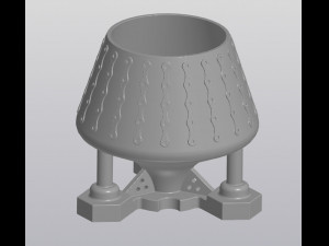 Planter Penholder Techno space Model Cetak 3D