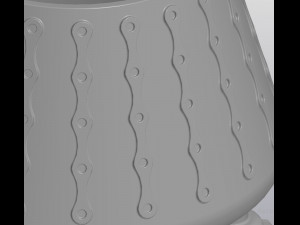 Planter Penholder Techno space Model Cetak 3D
