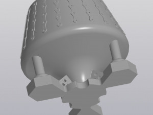 Planter Penholder Techno space Model Cetak 3D