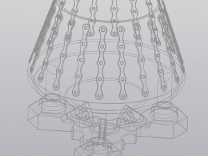 Planter Penholder Techno space Model Cetak 3D