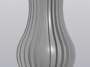 धारीदार फूलदान 3D प्रिंट मॉडल