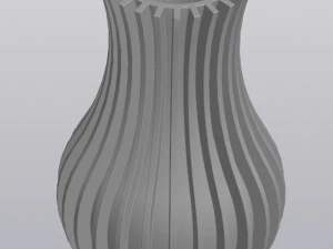 Striped vase 3D Print Model
