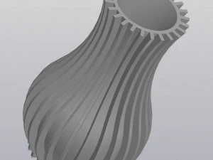 Striped vase 3D Print Model
