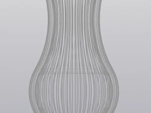 Striped vase 3D Print Model