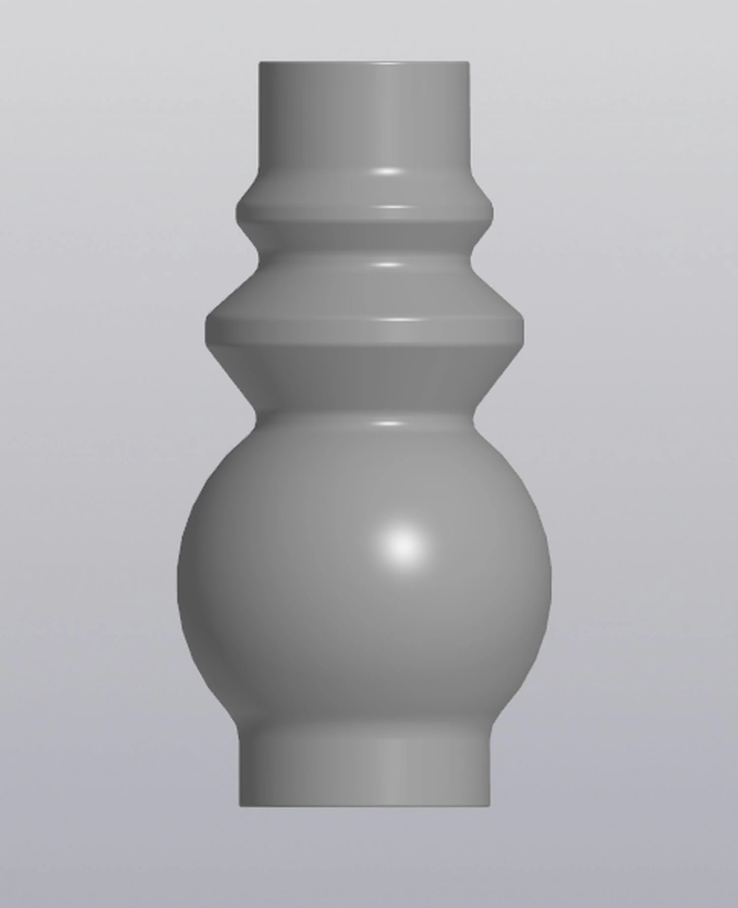 Figured bulb vase 3D Print Model .c4d .max .obj .3ds .fbx .stl .blend 