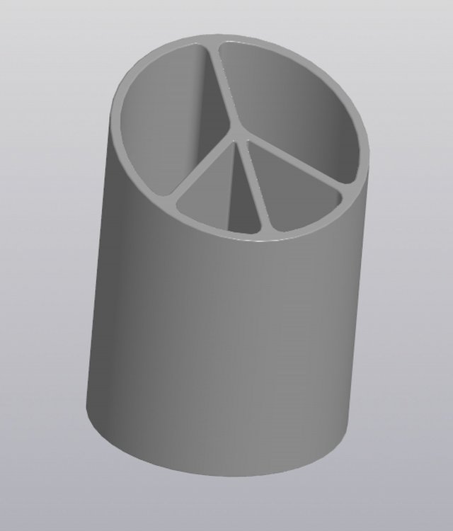 Peace Penholder Vase Modelo de Impressão 3D .c4d .max .obj .3ds .fbx .stl .blend 
