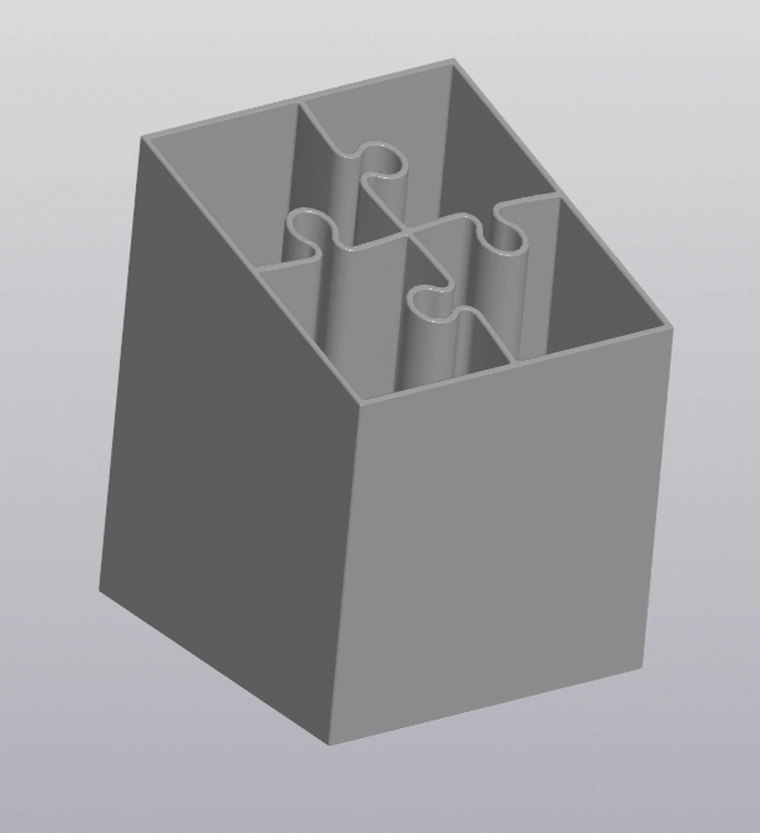 Puzzle penholder 3D Print Model .c4d .max .obj .3ds .fbx .stl .blend 