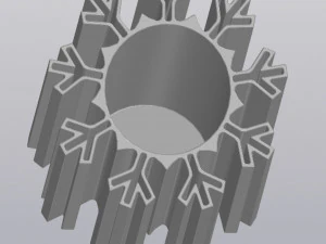 Penholder Vase Snowflake 3D Print Model