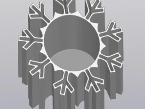 Penholder Vase Snowflake 3D Print Model