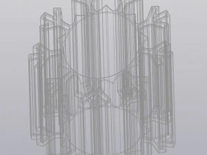 Penholder Vase Snowflake 3D Print Model