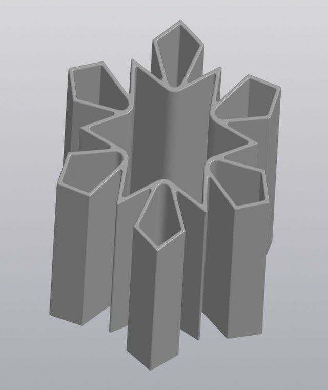 Penholder Vase Snowflake 3D Print Model .c4d .max .obj .3ds .fbx .stl .blend