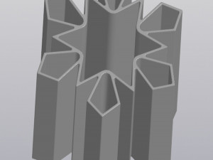Penholder Vase Snowflake 3D Print Model