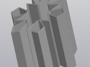 Penholder Vase Snowflake 3D Print Model