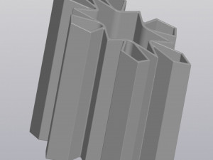 Penholder Vase Snowflake 3D Print Model