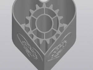 Heart with gear Penholder 3D Print Model
