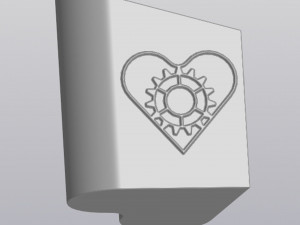 Heart with gear Penholder 3D Принт Модель