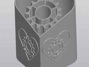 Heart with gear Penholder 3D Принт Модель
