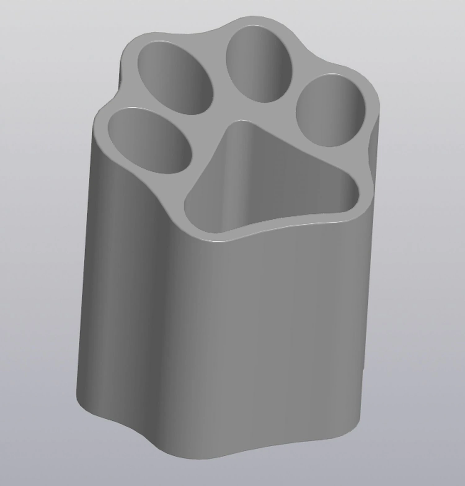Paw print penholder 3D Print Model .c4d .max .obj .3ds .fbx .stl .blend