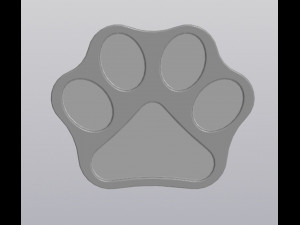 Paw print penholder 3D 프린트 모델