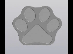 Paw print penholder 3D Print Model