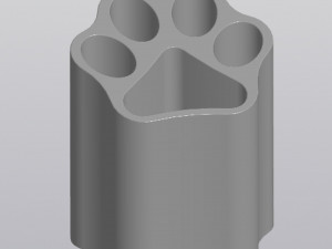 Paw print penholder 3D 프린트 모델