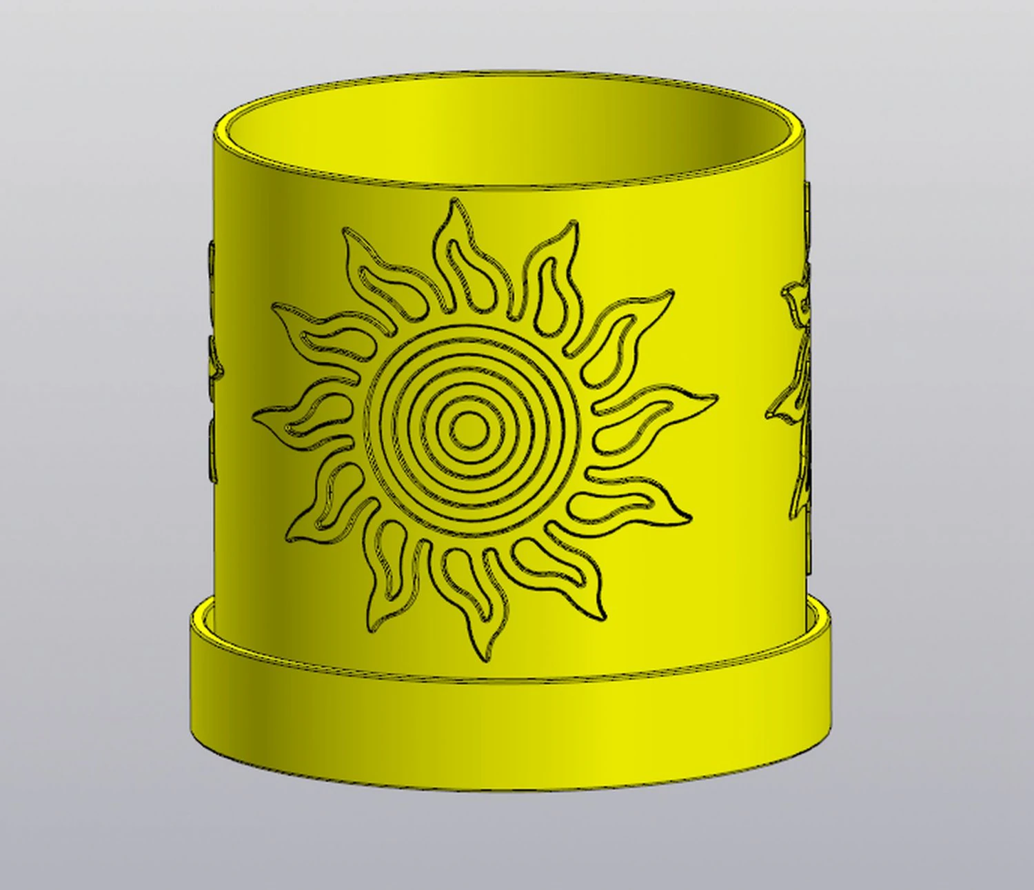 Sunny planter 3D Print Model .c4d .max .obj .3ds .fbx .stl .blend 