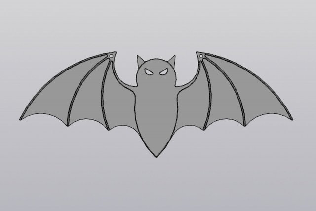 Bat Hanging Halloween decoration 3D 프린트 모델 .c4d .max .obj .3ds .fbx .stl .blend 
