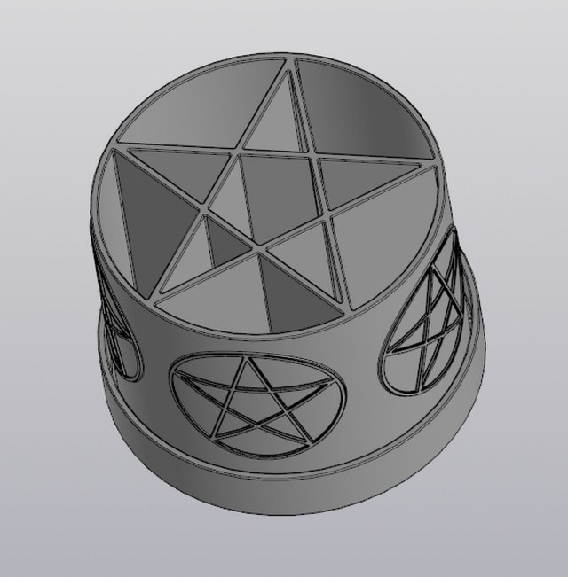 Pentagram planter 3D-printmodel .c4d .max .obj .3ds .fbx .stl .blend 
